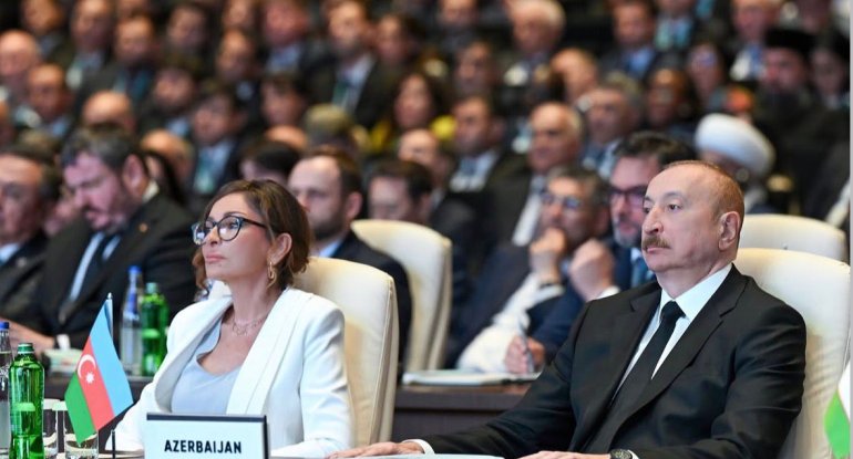 Mehriban Əliyeva WUF13-ün açılış mərasimindən paylaşım edib