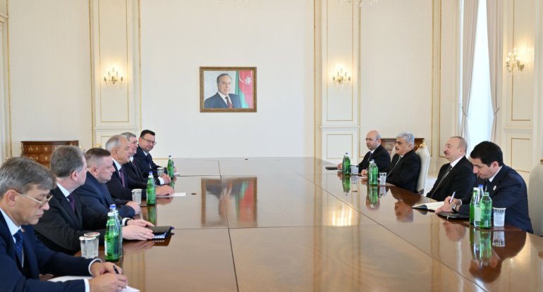 İlham Əliyev Belarus Milli Assambleyası Nümayəndələr Palatasının sədrini qəbul edib