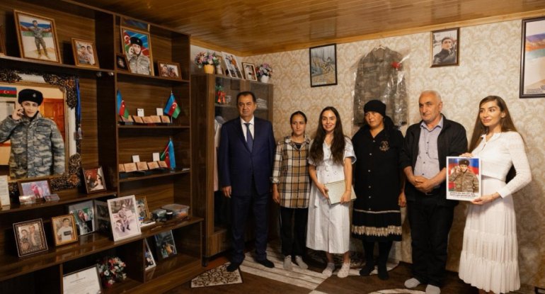 Leyla Əliyeva və Arzu Əliyeva Lənkəranda şəhid ailəsini ziyarət ediblər - FOTOLAR
