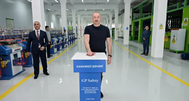 Xankəndidə iş əlcəkləri istehsalı müəssisəsinin açılışı olub - YENİLƏNİB