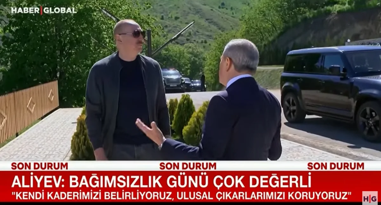 "Haber Global": "İlham Əliyev müstəqilliyin elan edildiyi gündə Şuşaya anlamlı səfər reallaşdırdı" - VİDEO