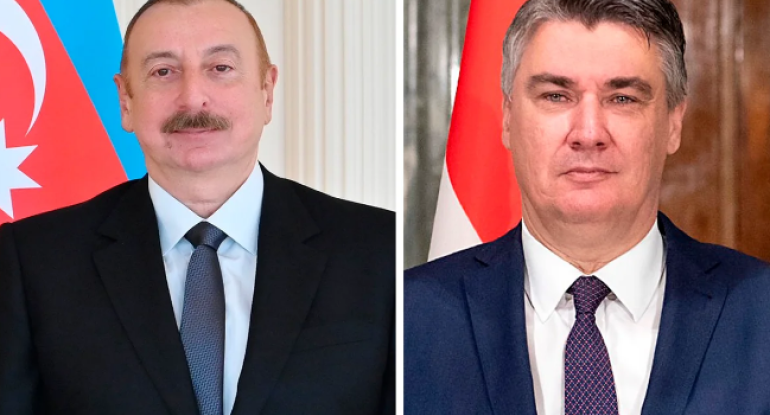 Azərbaycan lideri Xorvatiya Prezidentini təbrik edib