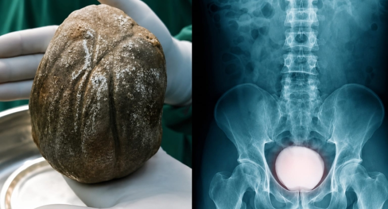 Kişinin sidik kisəsindən inanılmaz çəkidə daş çıxdı