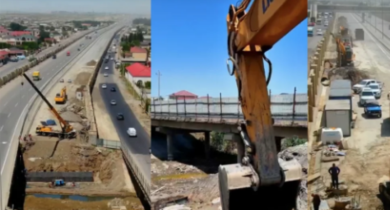Bakıda yeni körpü tikilir - VİDEO