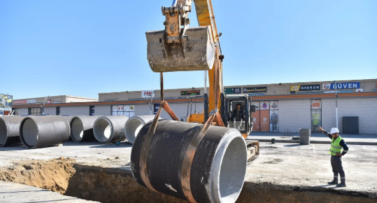 Xırdalanda yeni kanalizasiya kollektoru inşa edilir