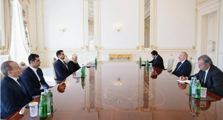 İlham Əliyev ABŞ Konqresinin Nümayəndələr Palatasının üzvünü qəbul edib