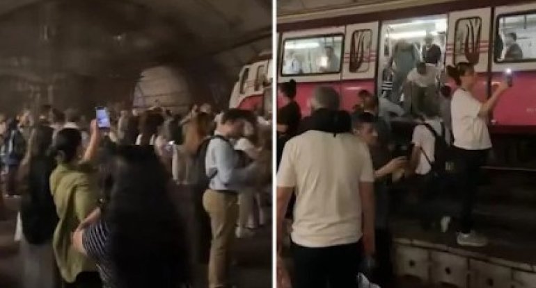 İstanbul metrosunda qatar relsdən çıxdı, sərnişinlər təxliyə olundu - YENİLƏNİB
