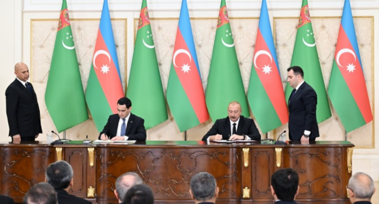 Azərbaycan və Türkmənistan 13 sənədi mübadilə edib - YENİLƏNİB