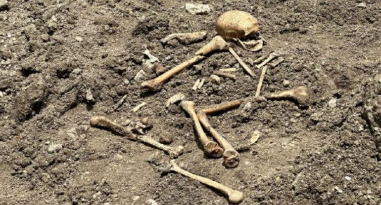 Ağdamda qazıntı zamanı insan skeletinə bənzər qalıqlar aşkarlanıb