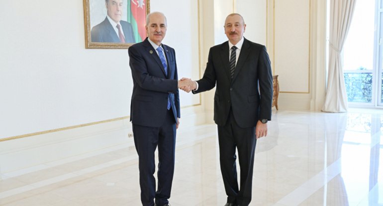 İlham Əliyev Numan Kurtulmuşu qəbul etdi