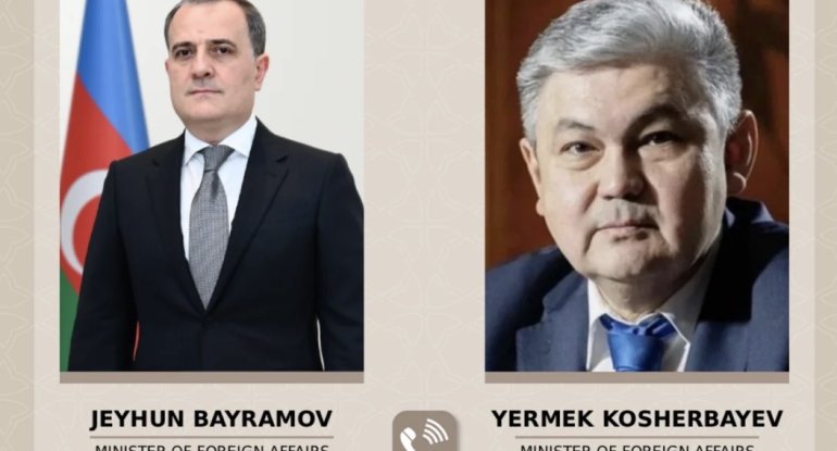 Ceyhun Bayramov Yermek Koşerbayevlə danışdı