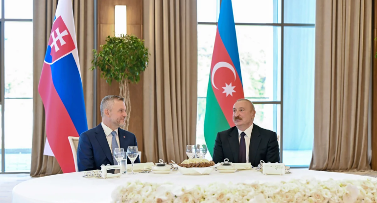İlham Əliyevin adından Xankəndidə Slovakiya Prezidentinin şərəfinə rəsmi nahar verilib