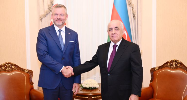 Əli Əsədov Slovakiya Prezidenti ilə görüşdü
