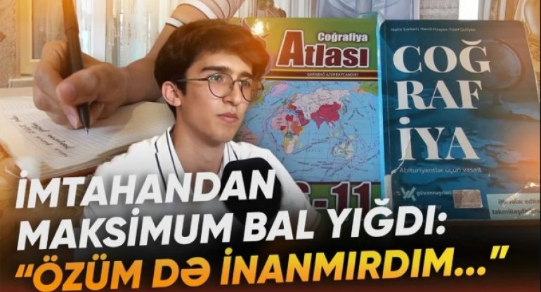 Həmyaşıdlarına örnək olan Paşa uğurunun sirlərini bölüşdü: "Əsas məsələ çox oxumaq deyil" - VİDEO