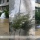 Bakıda boru partladı, küçəni su basdı - Video