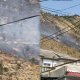 Səbaildə səhərdən başlayan yanğın davam edir: Külək alovu ətrafa yayır